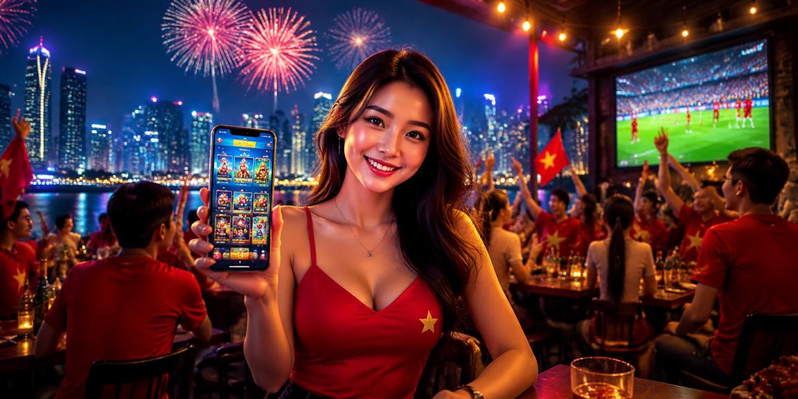 Người dùng Hà Nội truy cập mã voucher trên điện thoại trong lễ hội