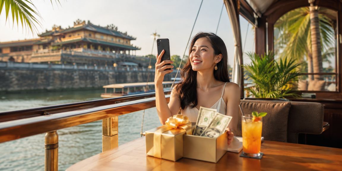 Người dùng Huế chơi casino mobile trong dịp lễ hội